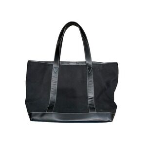 Stefano Serapian Milano 04 Two-Handle Black Canvas and Leather Tote